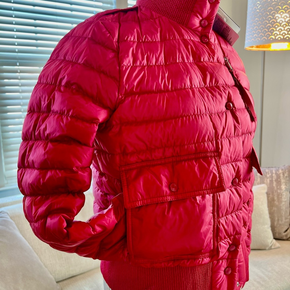 Moncler SILENE Red Bomber Style Puffer - Picture 6 of 16